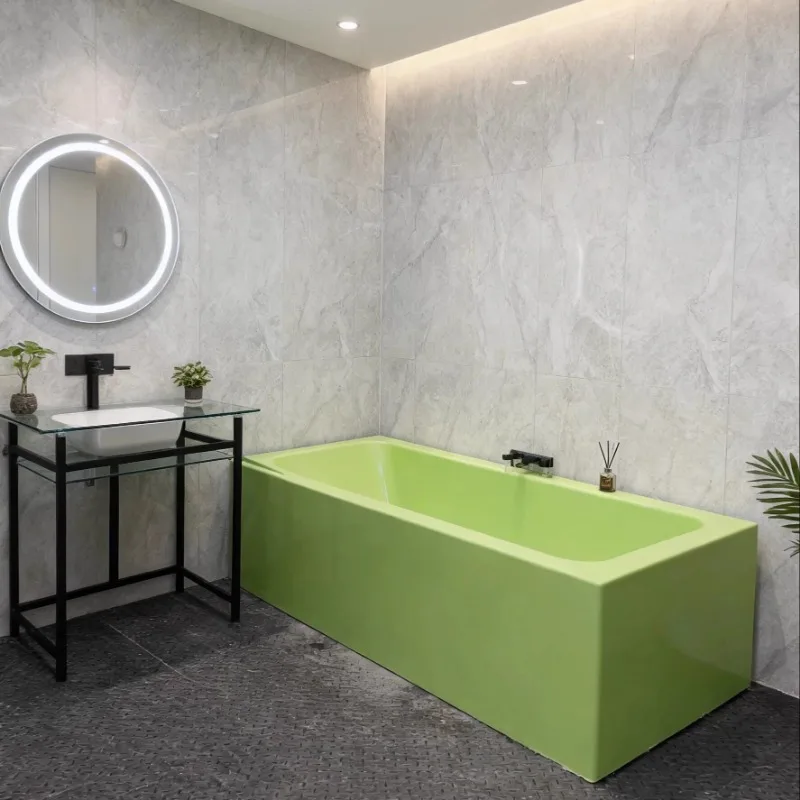 Acrylic freestanding movable thickened integrated molding household bathtub