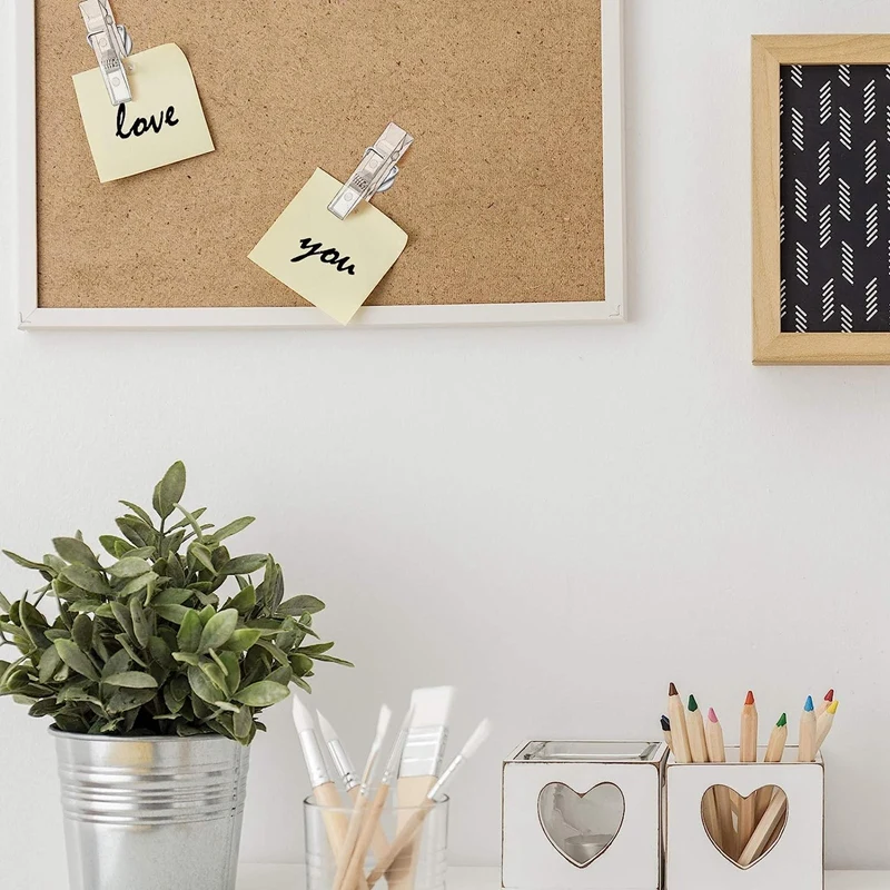 100 Pcs Mini Clear Photo Clips Clothes Line Clips Mini Transparent Plastic Clips Stationery Folder