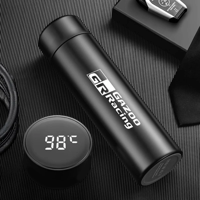 

For Toyota GRsport Hilux Aygo Yaris Corolla Rav4 CHR Auris 304 Stainless Steel Intelligent Temperature Measuring Thermos Cup