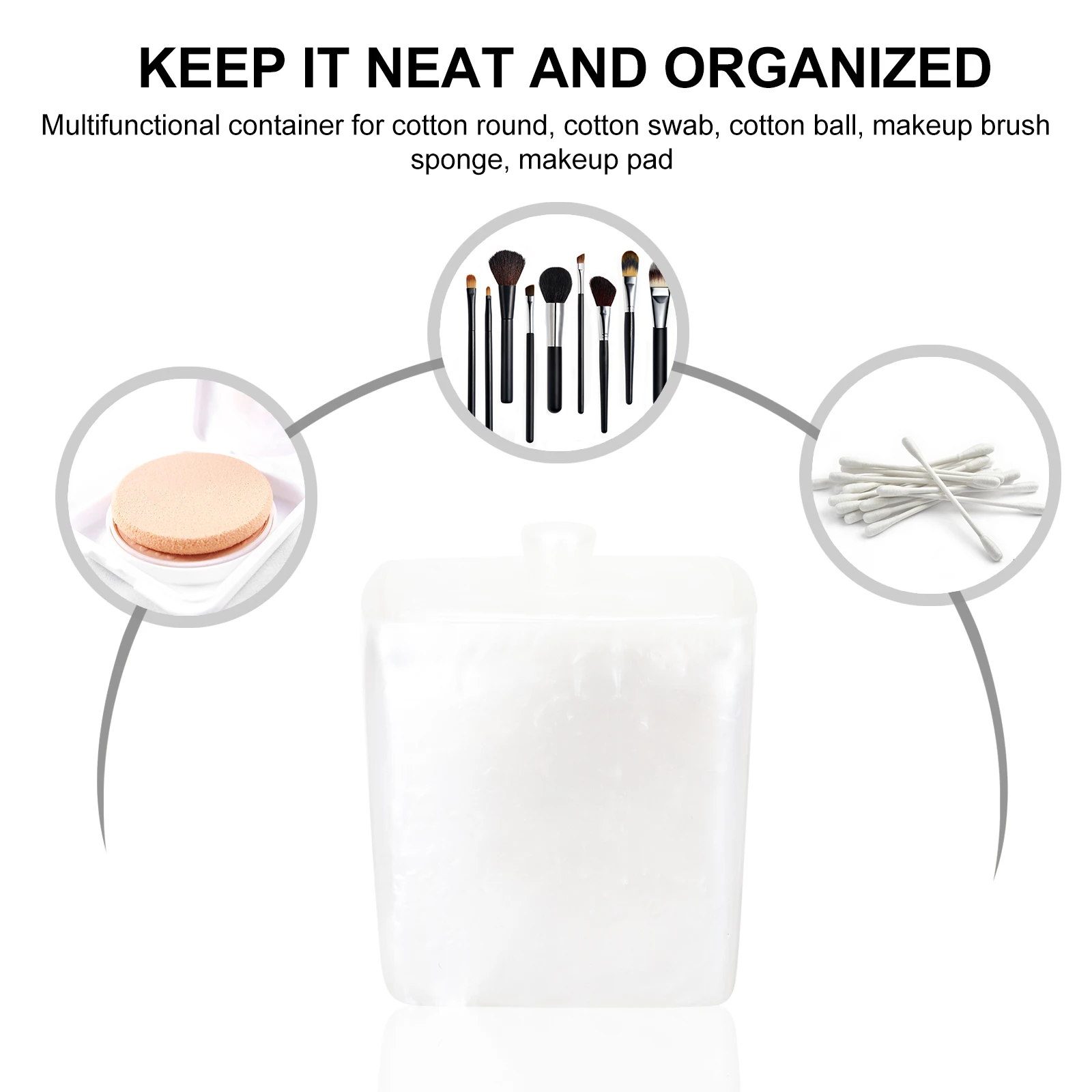 

Cotton Storage Box Organizer for Pads Holder Cutip Make-up Container Holders Organiser Boxes