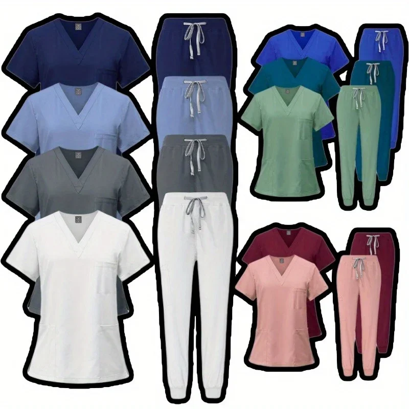 

Premium Summer Nurse Doctor Work Uniforms, Hand Washing Quick-drying Clothes for Men and Women, Short-sleeved Nurse Workwear