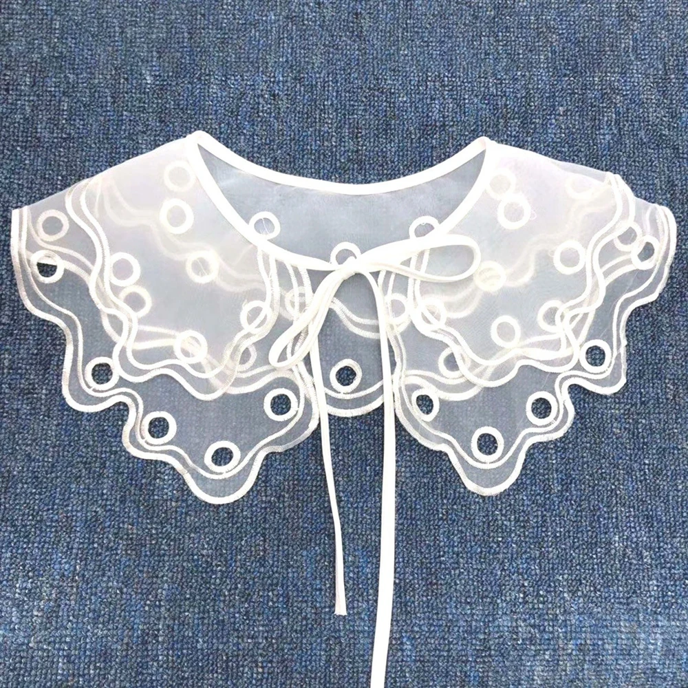 

Detachable Decorative For Women Applique Girl Hollow Apparel Sewing Fake Collar Clothing Decoration Lace Neckline