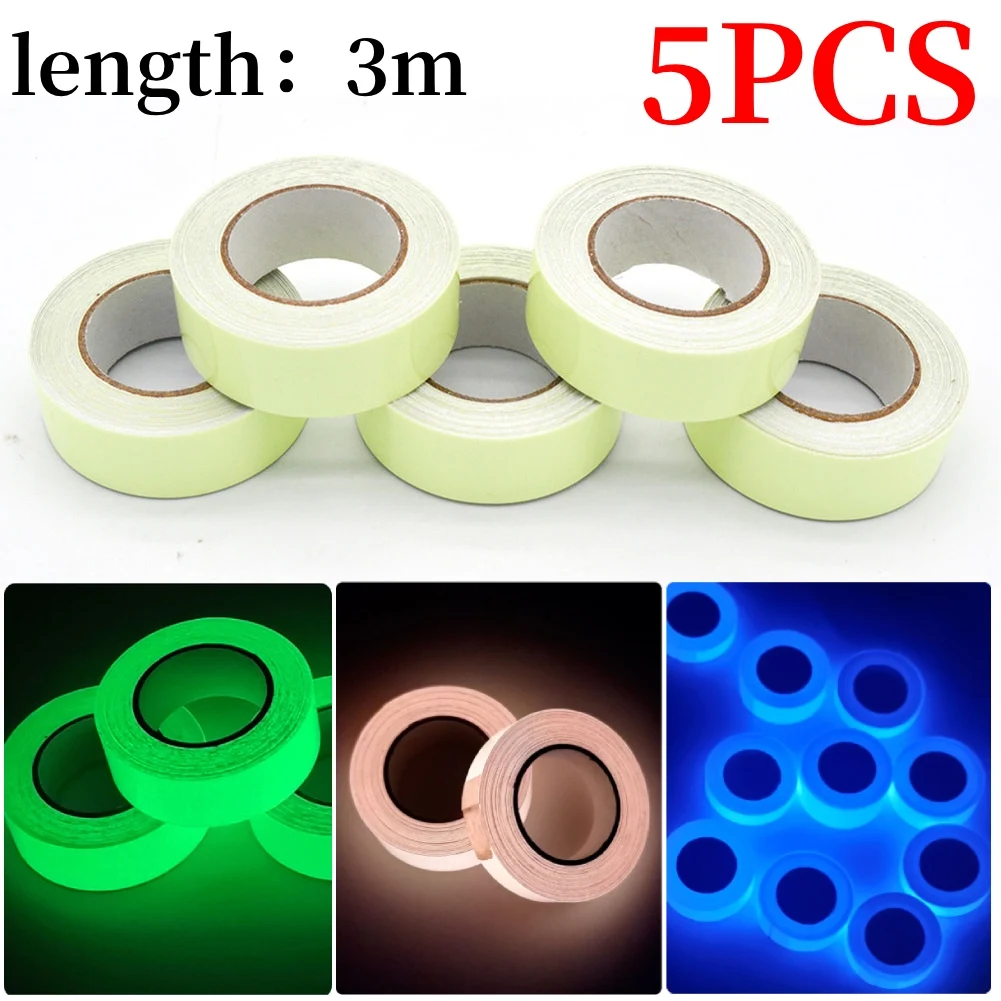 3M Luminous Fluorescent Night Self-adhesive Glow In The Dark Sticker Tape Safety Security Home Decoration Warning Adhesive Tape