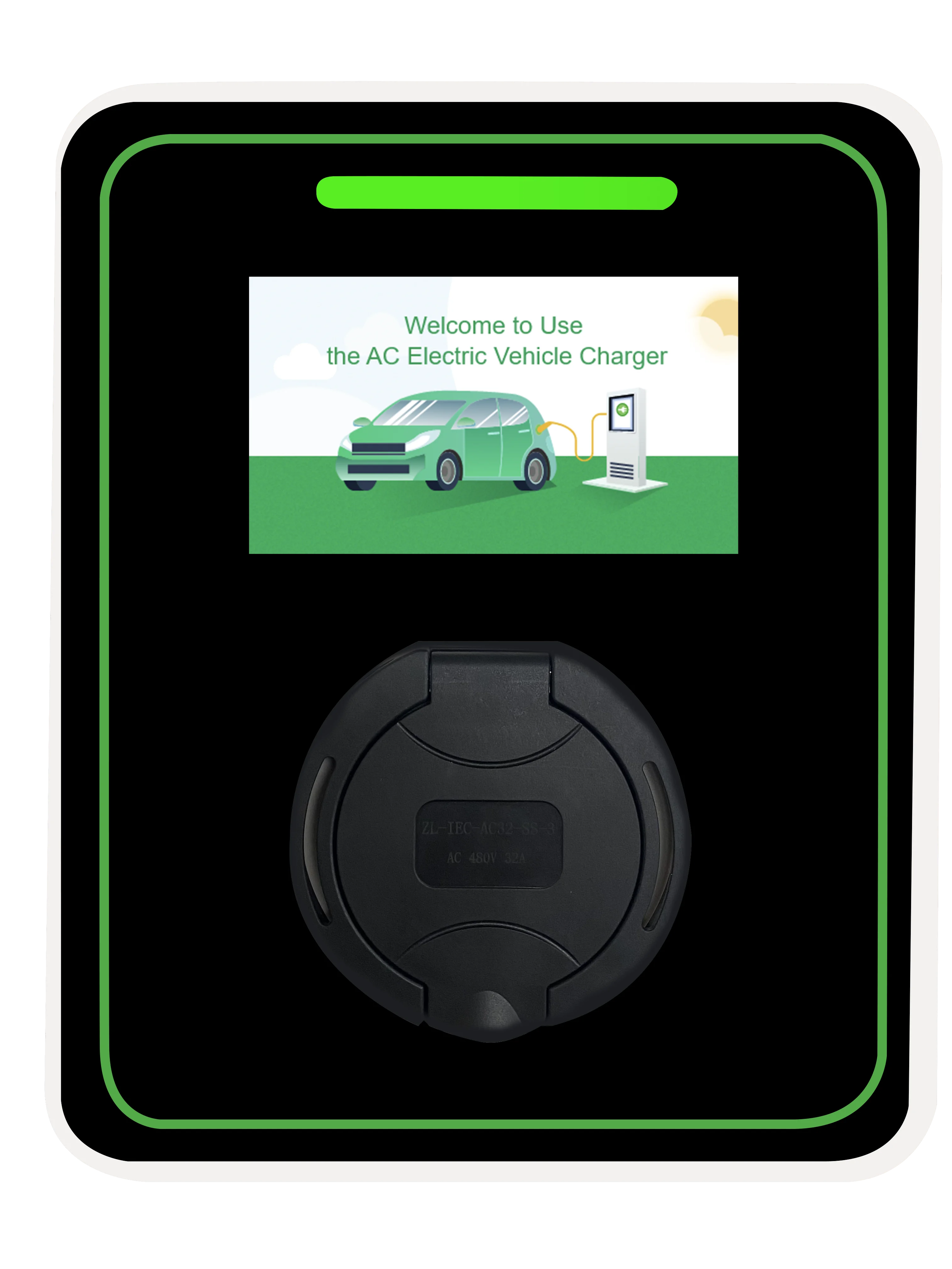 EV Charger Plastic Enclosure Wall Box 7-22kw Type 2 Female Socket for Car Charging Station for Home Use