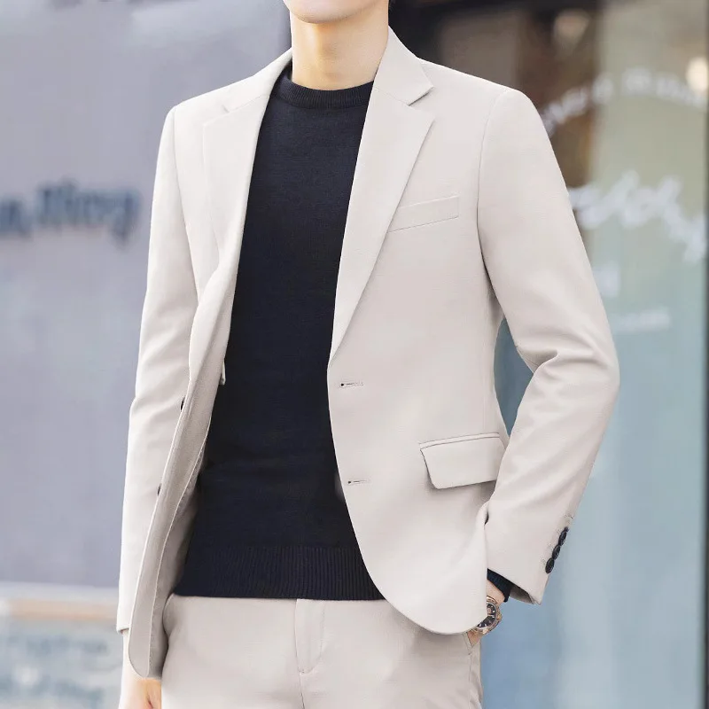 

Блейзер, новый мужской модный уличный молодежный свадебный кампус для похудения, повседневный крутой и стильный блейзер в корейском стиле для официальной одежды