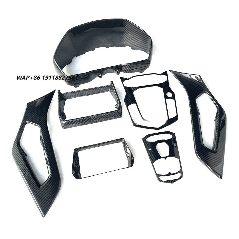 High Quality Dry Carbon Fiber Car Luxury Interior Center Console Button Cover Inner Door Handle for Aventador Lp700