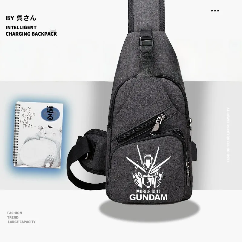 アニメバックパッククロスボディバッグシングルショルダーティーンエイジャーの少年少女オックスフォード布ジッパー閉鎖カジュアルプリント折りたたみ