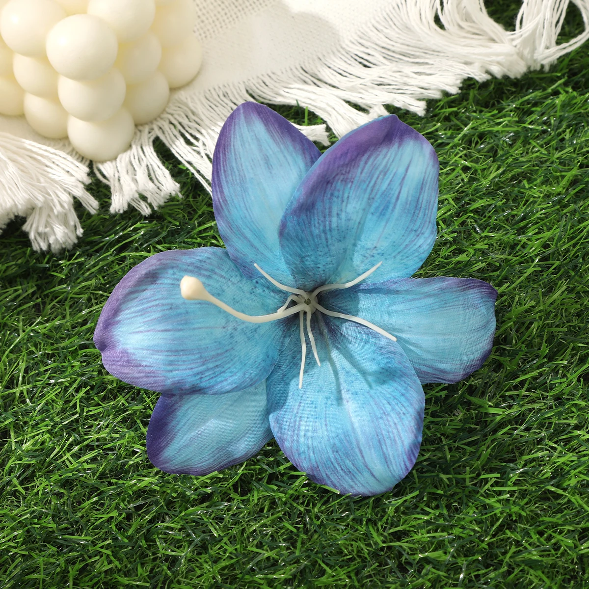 AWAYTR New Bohemia Flowers Small Hair Clips Hawaii Bridal Flowers Hair Clips Hairpins Barrette For Wedding Hair Accessories
