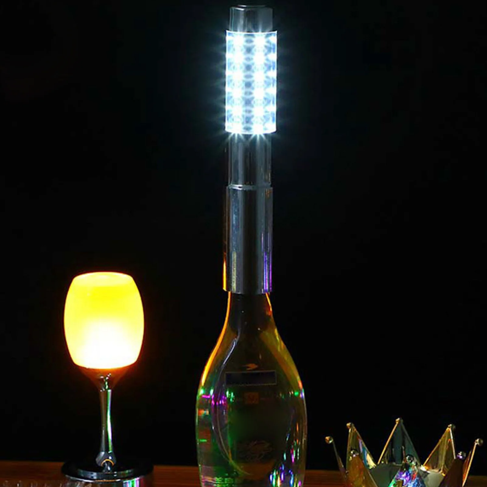 

LED Strobe Baton Rechargeble Champagne Wine Bottle Flashing Stick Light For Bar Club Birthday Weddings DIY Decorations