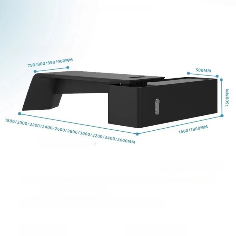 مكتب مكتب فاخر أسود كبير الحجم بتصميم عصري راقي طاولة رئيسية بساطتها في منتصف القرن أثاث ميسا بارا إسكريكتوري