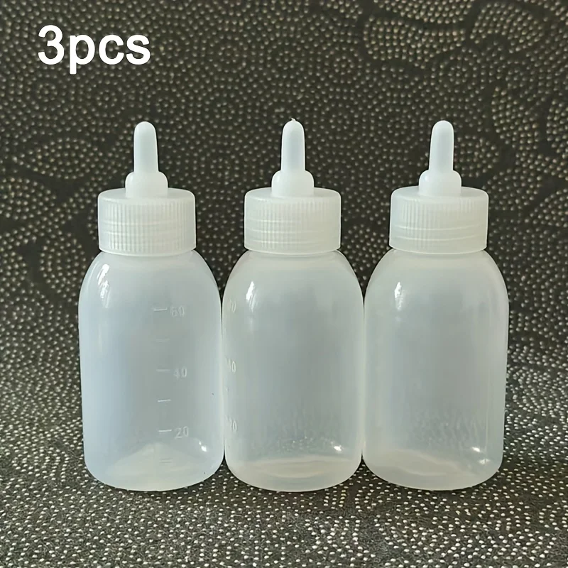 3pcs Cat Milk Bottle, 1.69oz/2.03oz Small Animal Plastic Feeding Bottles for Kittens and Puppies, Foxes