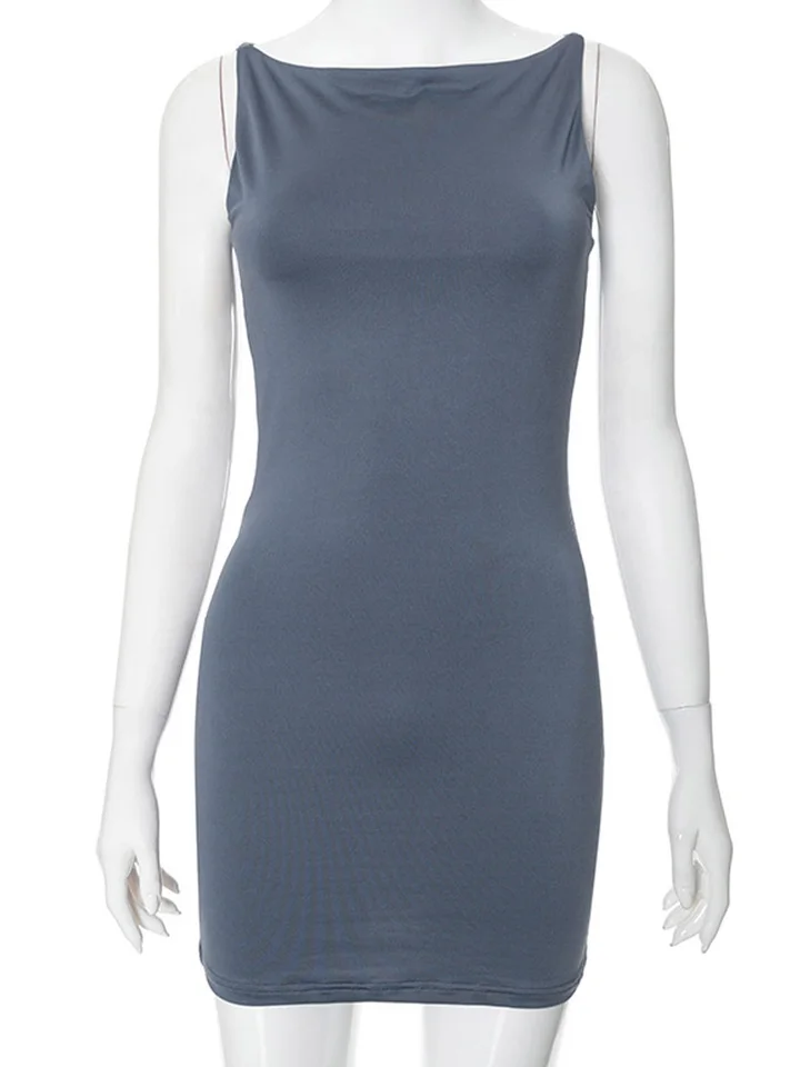 Vestido Envolvente Mini sin Mangas para Mujer Y2K Básico Casual de Moda para Verano Sexy Elegante para Fiesta de Noche y Eventos 2025 4
