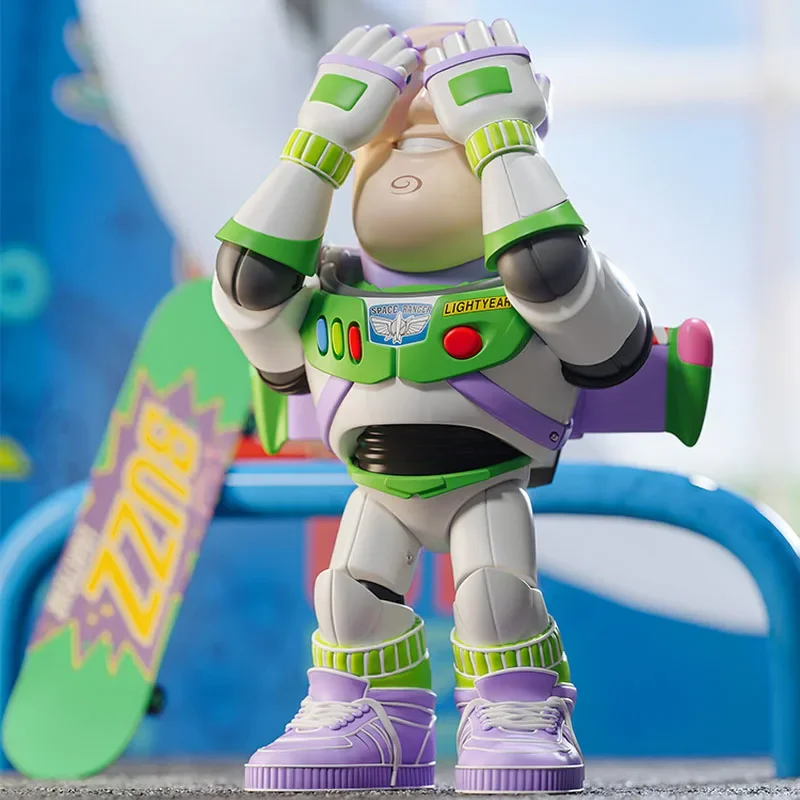 26cm Disney Buzz Lightyear Hand Made Model Cartoon Tide Play Statue Collection Ornaments Kids Christmas Birthday Gifts Toy Story