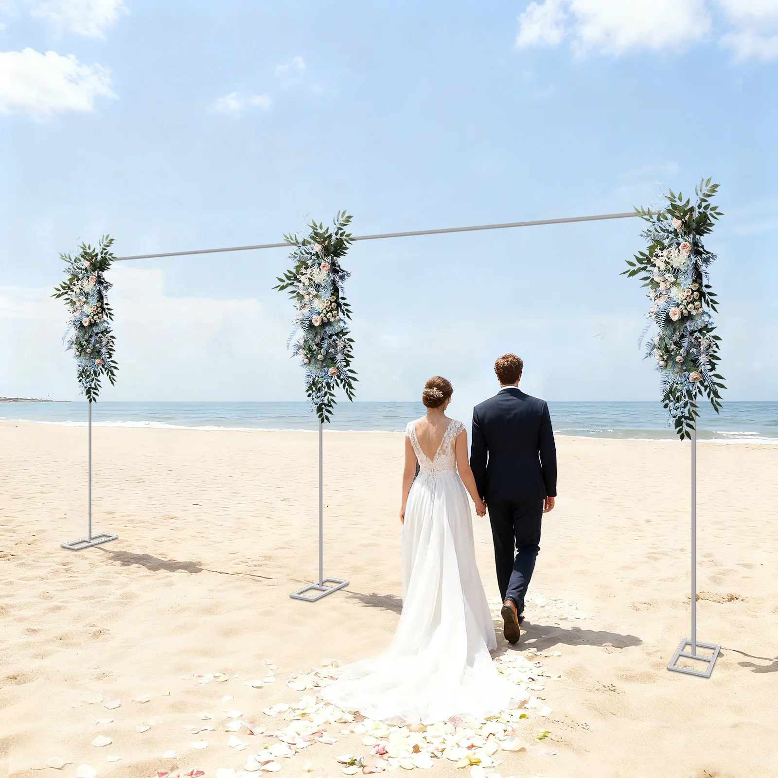 

Металлическая арка-стойка для свадебного декора 6x3м, регулируемая высота 1-3м, оцинкованная железная труба для украшения вечеринок