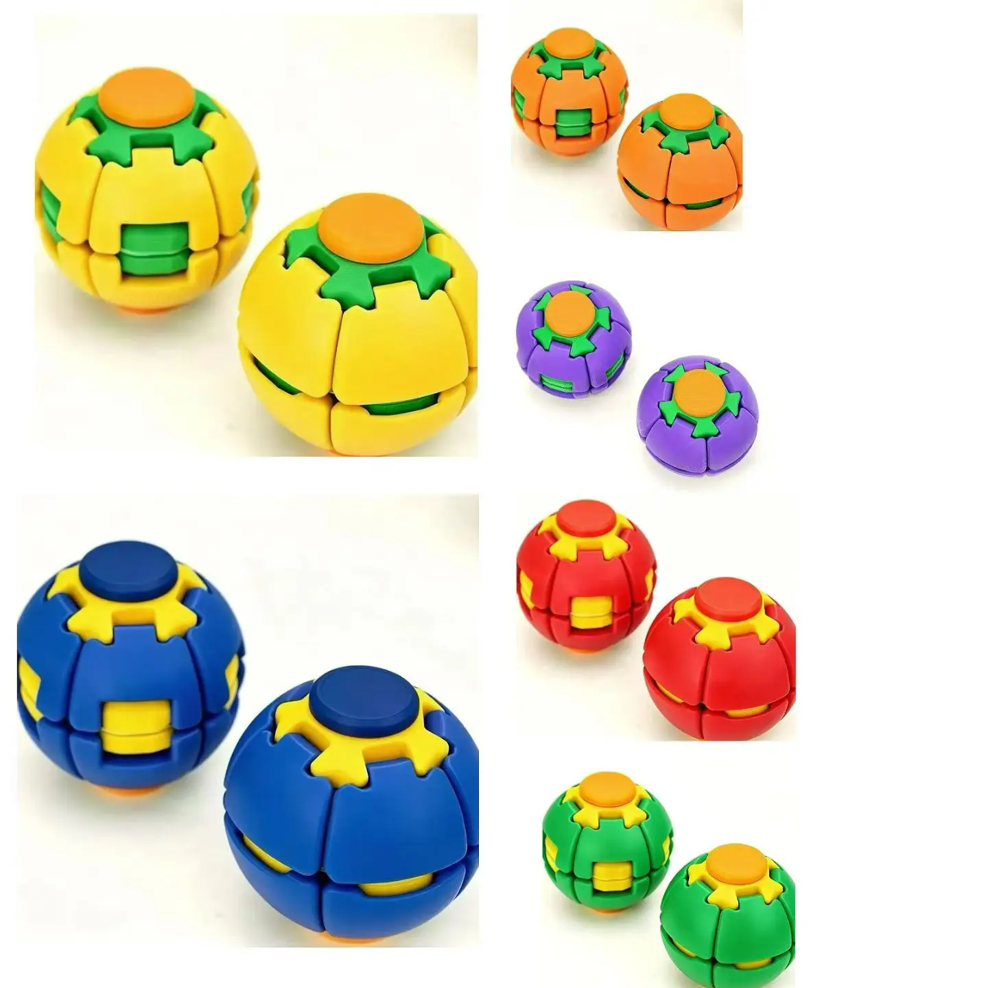 Image of 1 Stück 3D-gedruckte Drehbare Stressbälle, Mobile Spinner, Spielzeug zur Angst- und Stresslinderung, Kreative Schreibtischdekorationen und Geschenke