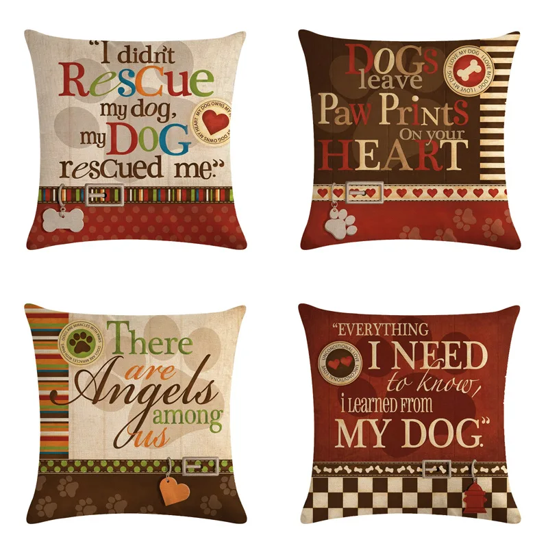 

Need My Dog Pillow Case Funny Letter Pillowcase 40x40 Cm Bed Sofa Bedroom Living Room Decoration Pillow Covers Home Decor 45x45