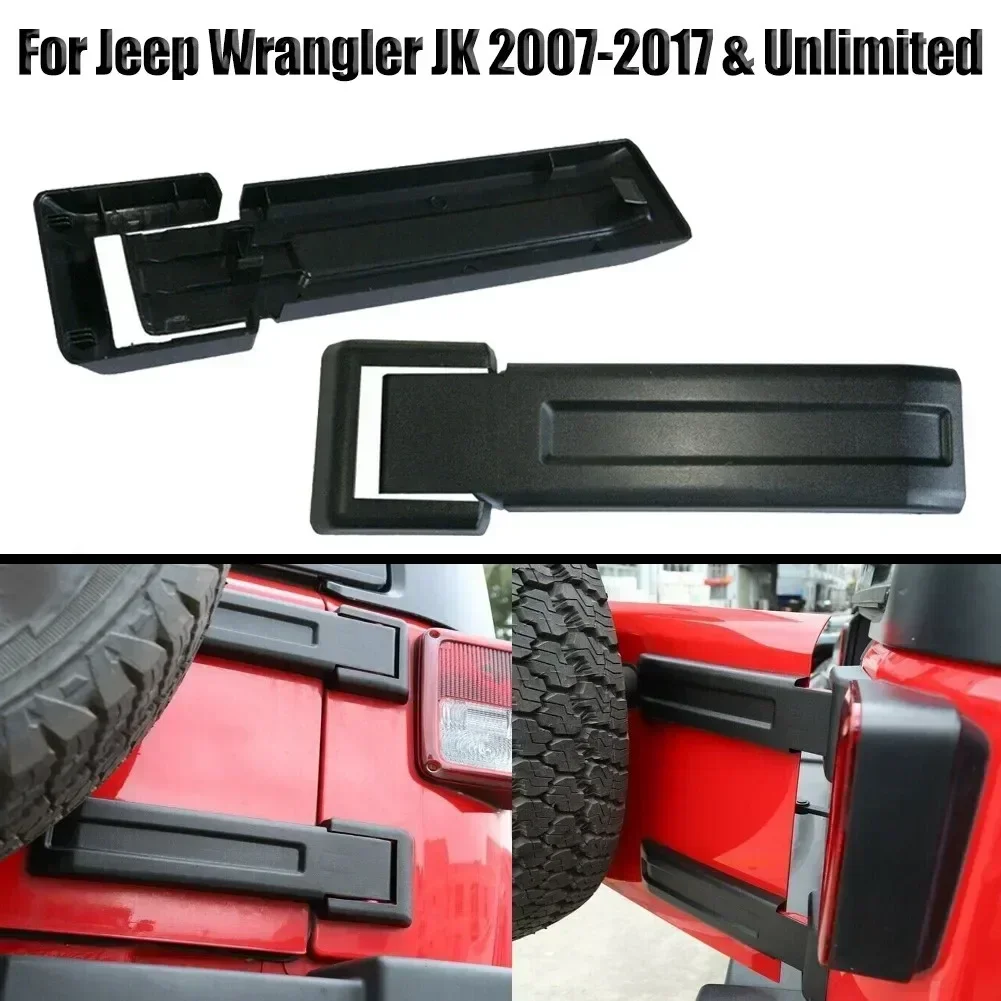 2x Upper Lower Tail Gate Hinge Cover For Jeep Wrangler JK JKU Sport Rubicon Sahara X (NOT FOR 2018 JL) 2007 - 2018