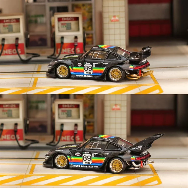 

1:64 RWB993 matte black Diecast Collector's Vehicle Model Car