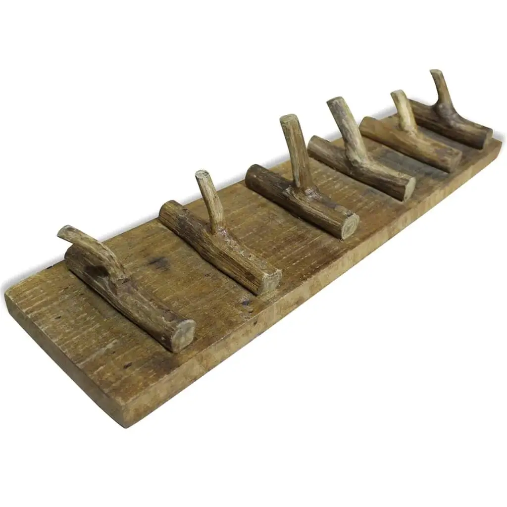 Stylish Coat Rack Made from Mixed Recycled Wood - 23.6x5.9 inches, Eco-Friendly Home Organizer