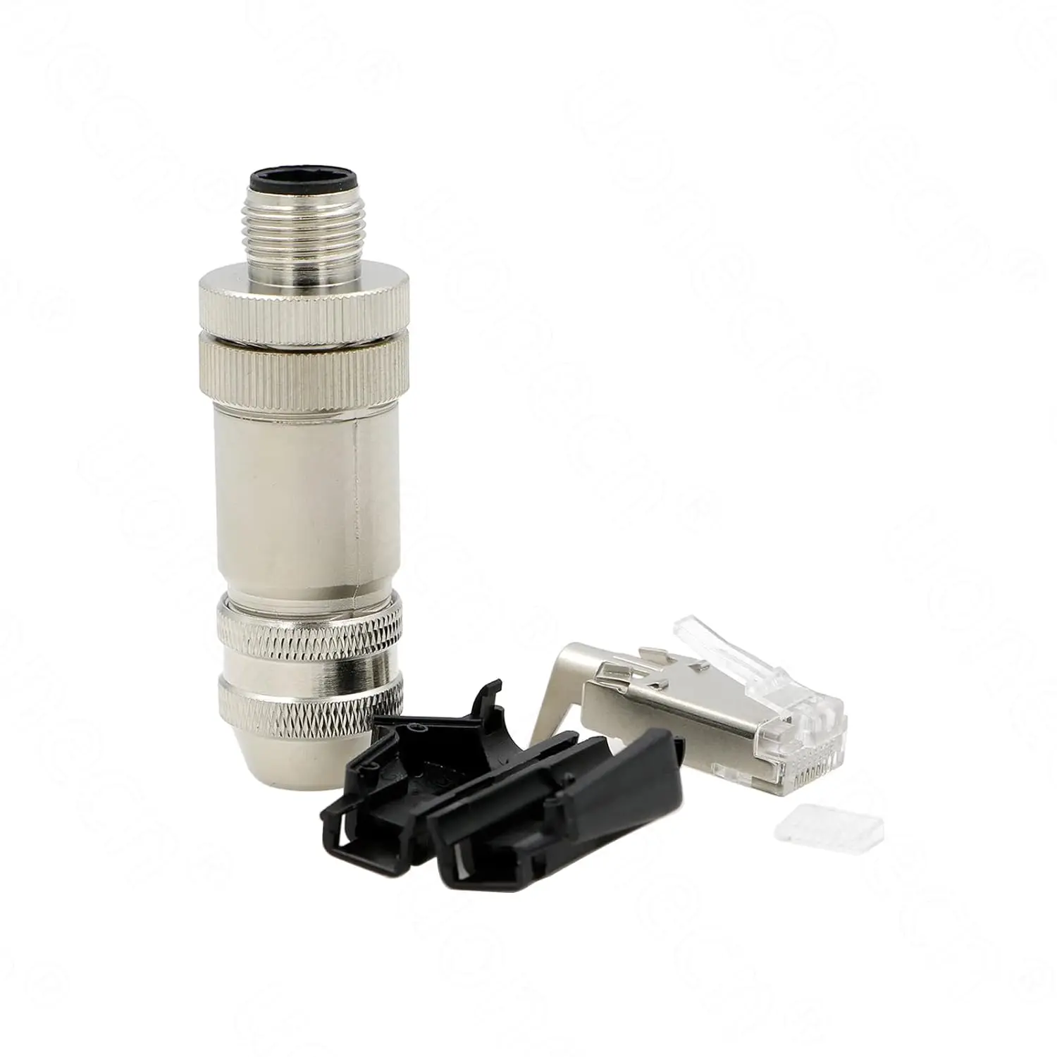 

Alvin's Cables M12 4-Pin D-Coded Male RJ45 Crimp Connector Metal Signal-Shielding PG9 Plug for Ethernet Cable One Set