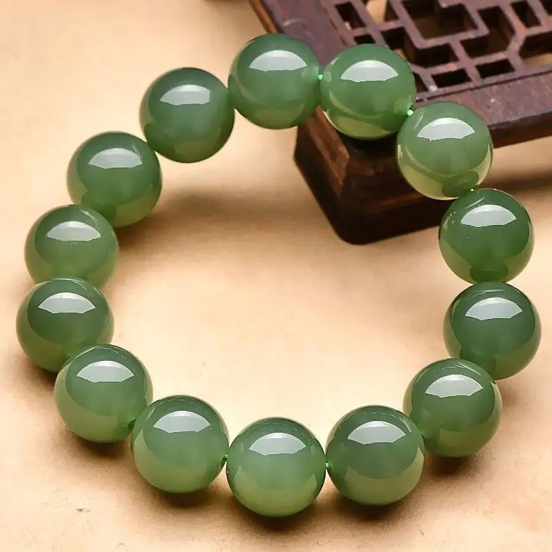 Hetian jade bracelet beaded, men's style for enjoyment display genuine, high-quality and believed to bring