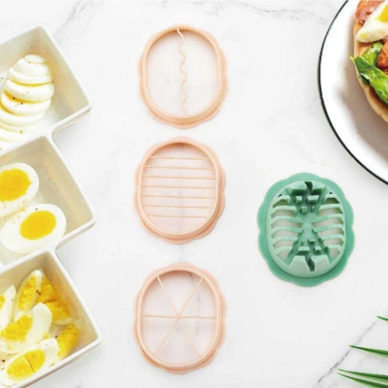 3 In 1 Manual Egg Slicer Cutter Egg Cooking Tool Multifunctional Egg Dividers Mold Cutter Egg Opener Gadgets Kitchen Utensils