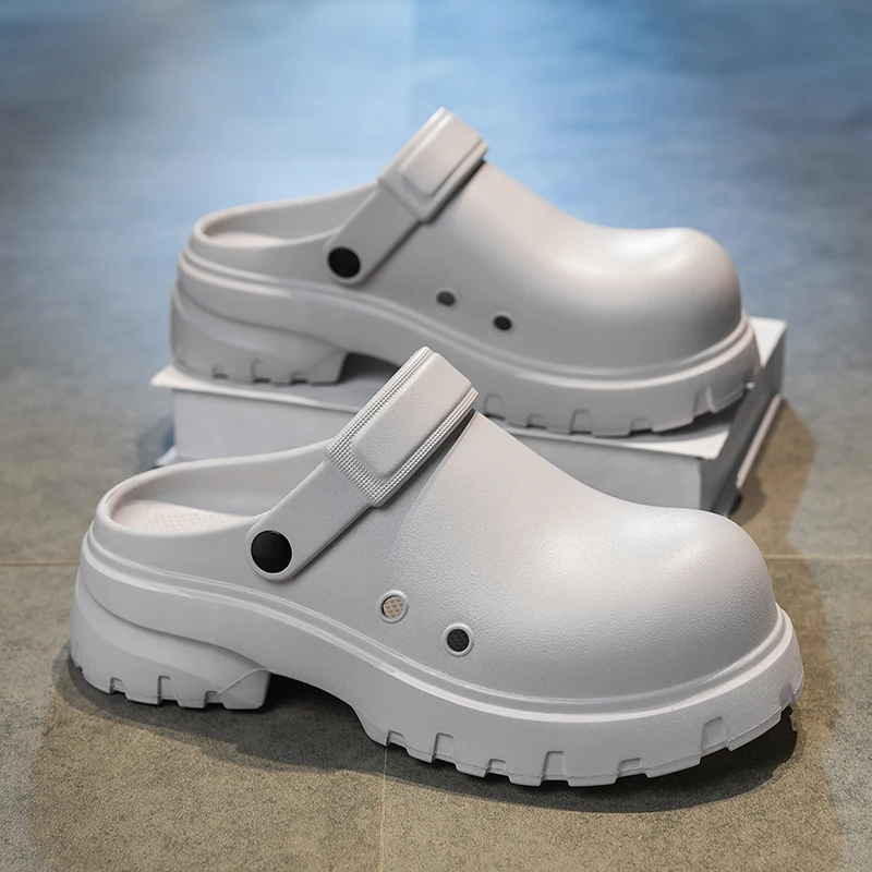 

Summer Indoor Home Sandals Men Women Casual EVA Soft Bottom Comfort Footwear Men's Women's Slippers Hollow Out Chef Slippers