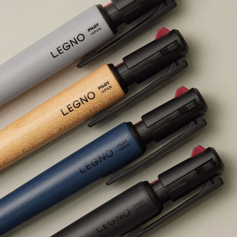 Japanese PILOT LEGNO 3-in-1 Multi-Function Pen,Natural Wood Barrel HYBRID Ink Ballpoint Pen/Pencil For Planner,Take note,Drawing