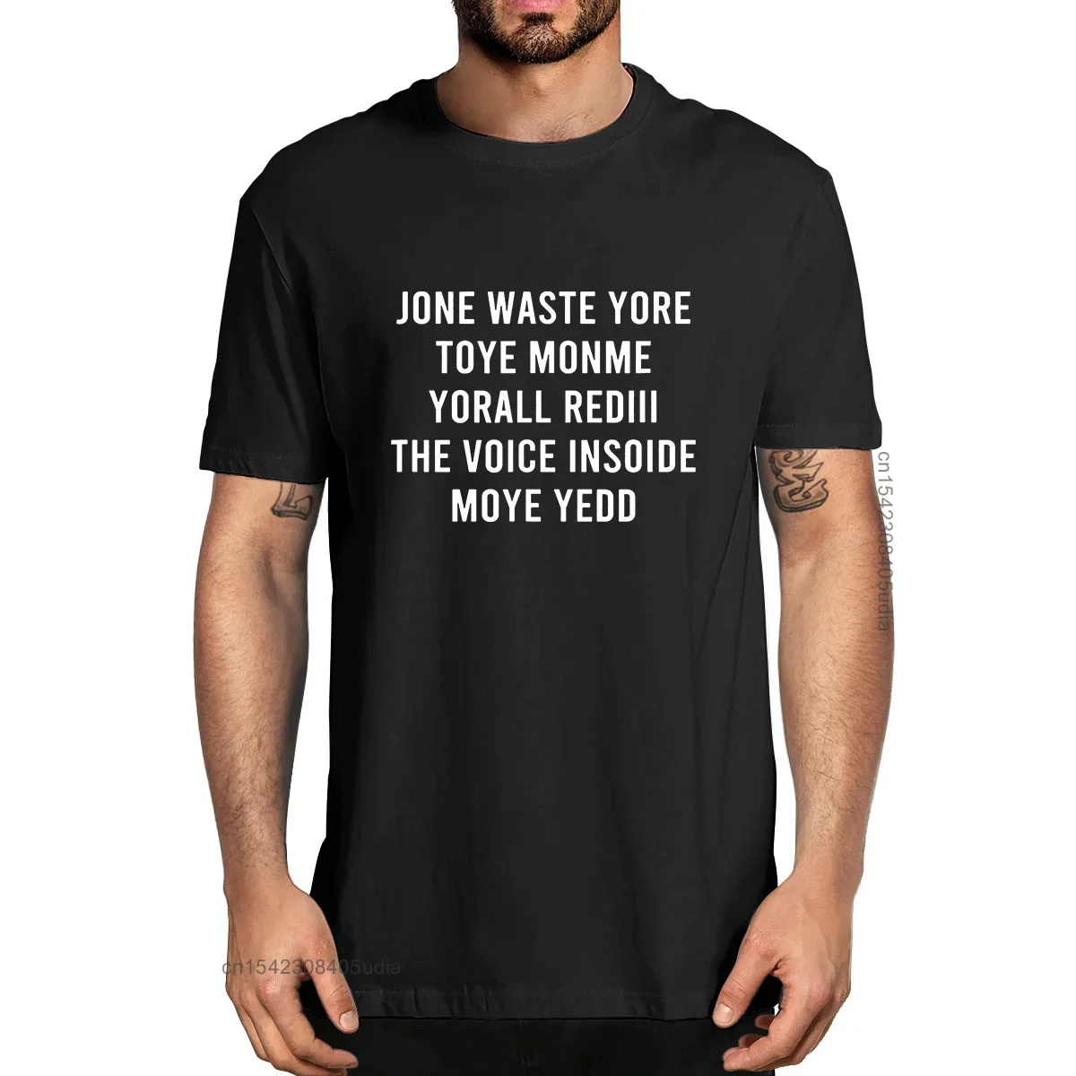 Jone Waste Yore Toye Monme Yorall Rediii Funny Men's 100% Cotton Designer T-Shirts Unisex Humor Streetwear Women Top Tee