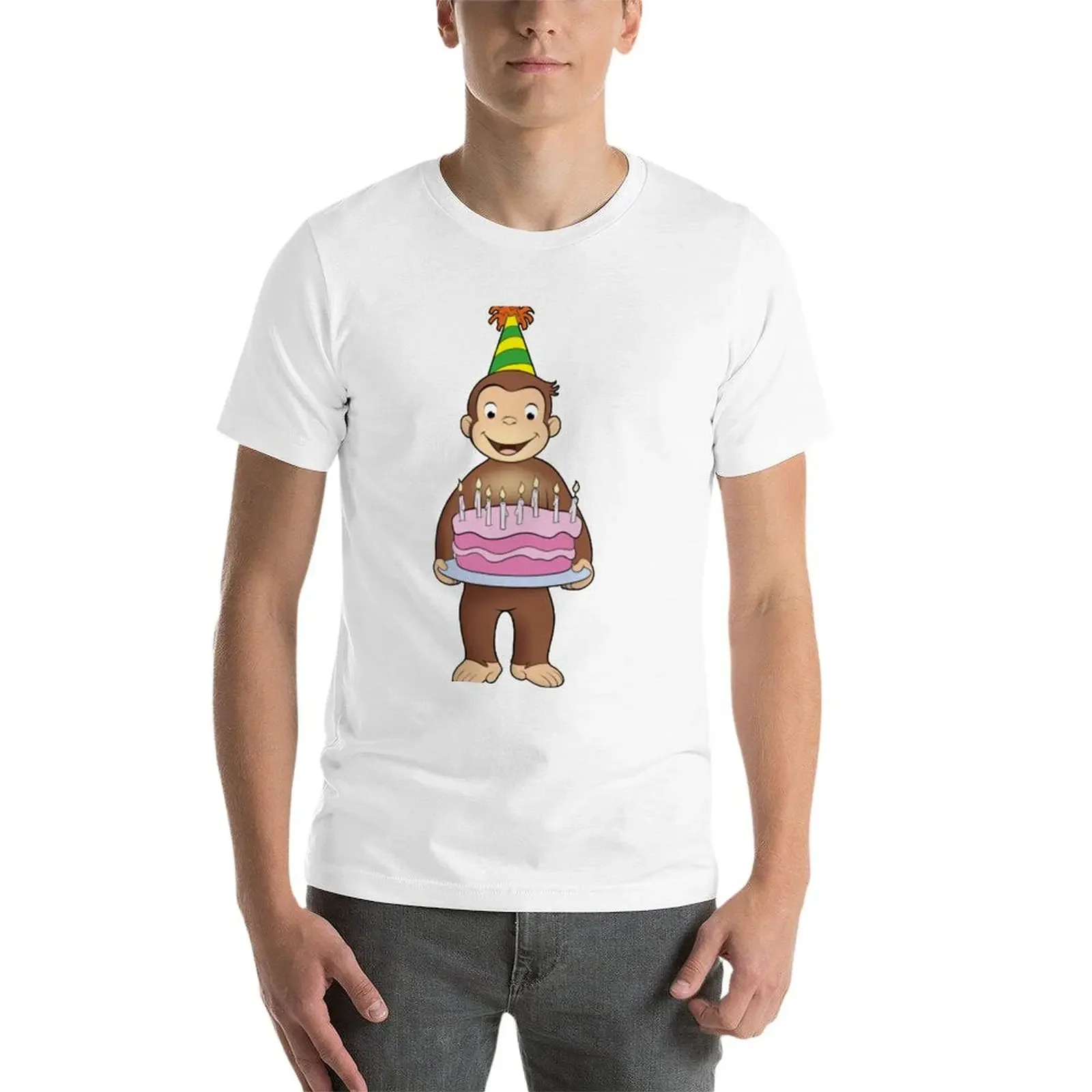 Curious George birthday T-Shirt funnys sublime workout shirts for men