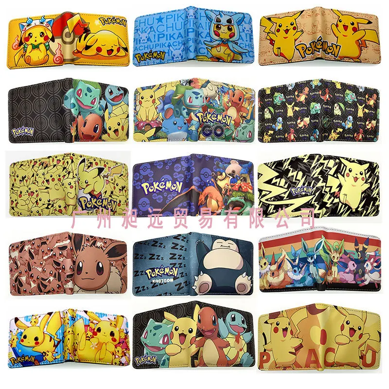 

Cute Pokemon Anime Kawaii Pikachu PU Fashion Coin Purse Student Men's and Women's Card Case Leather Wallet Birthday Gifts