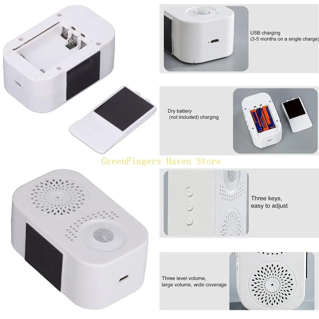 

F68D настенный датчик движения, голосовой динамик, датчик движения, колокольчики для посетителей, дверные звонки, датчик дверной