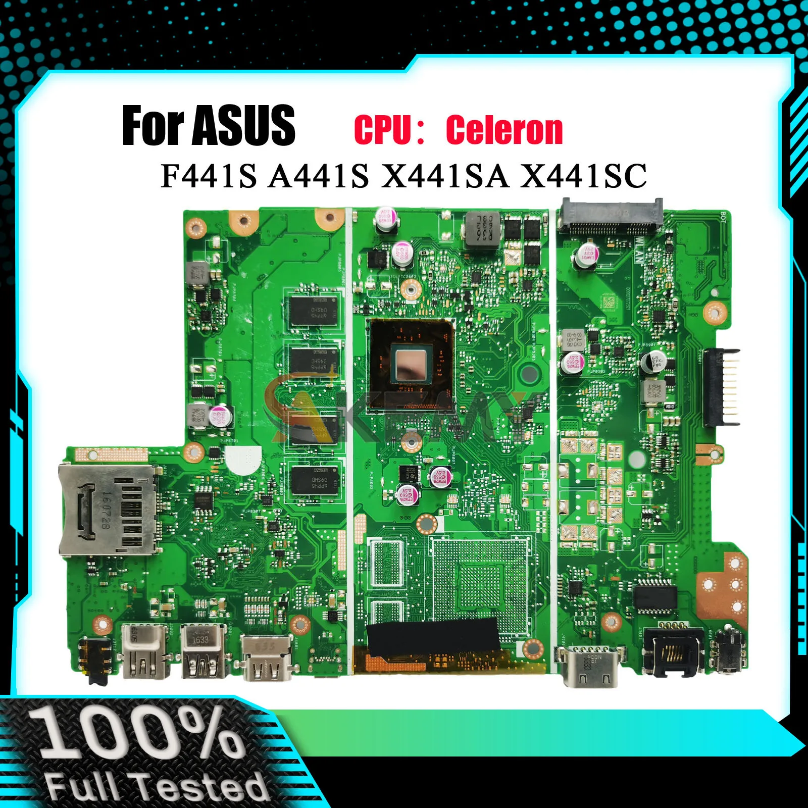 X441SA Laptop Motherboard For ASUS VivoBook X441S X441SC A441S X441SA F441S Mainboard With Celeron CPU 100% tests OK fast ship