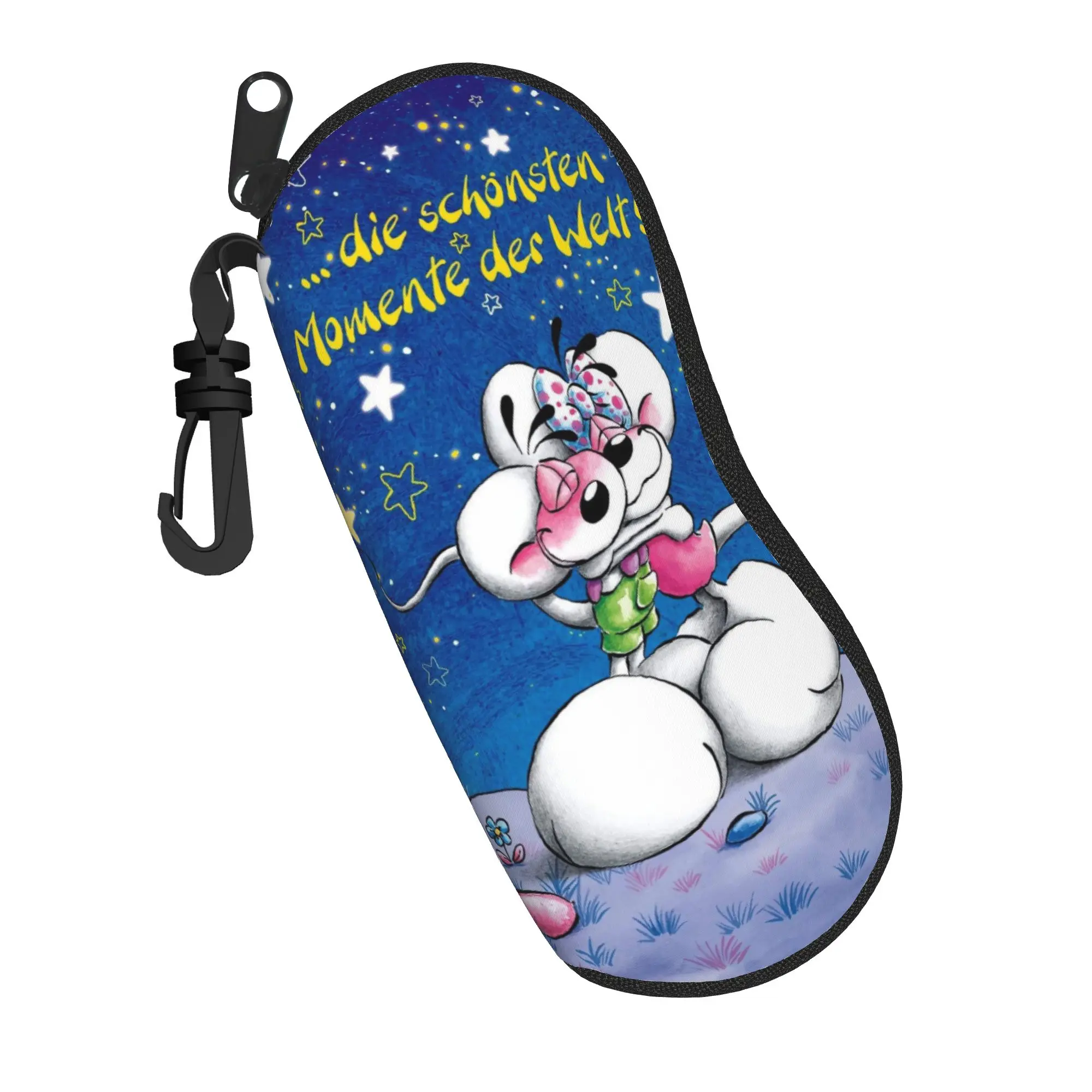 Kawaii Diddl mouse Glasses Case Convenient Zipper  Glasses Storage Box Cartoon Sunglasses Box