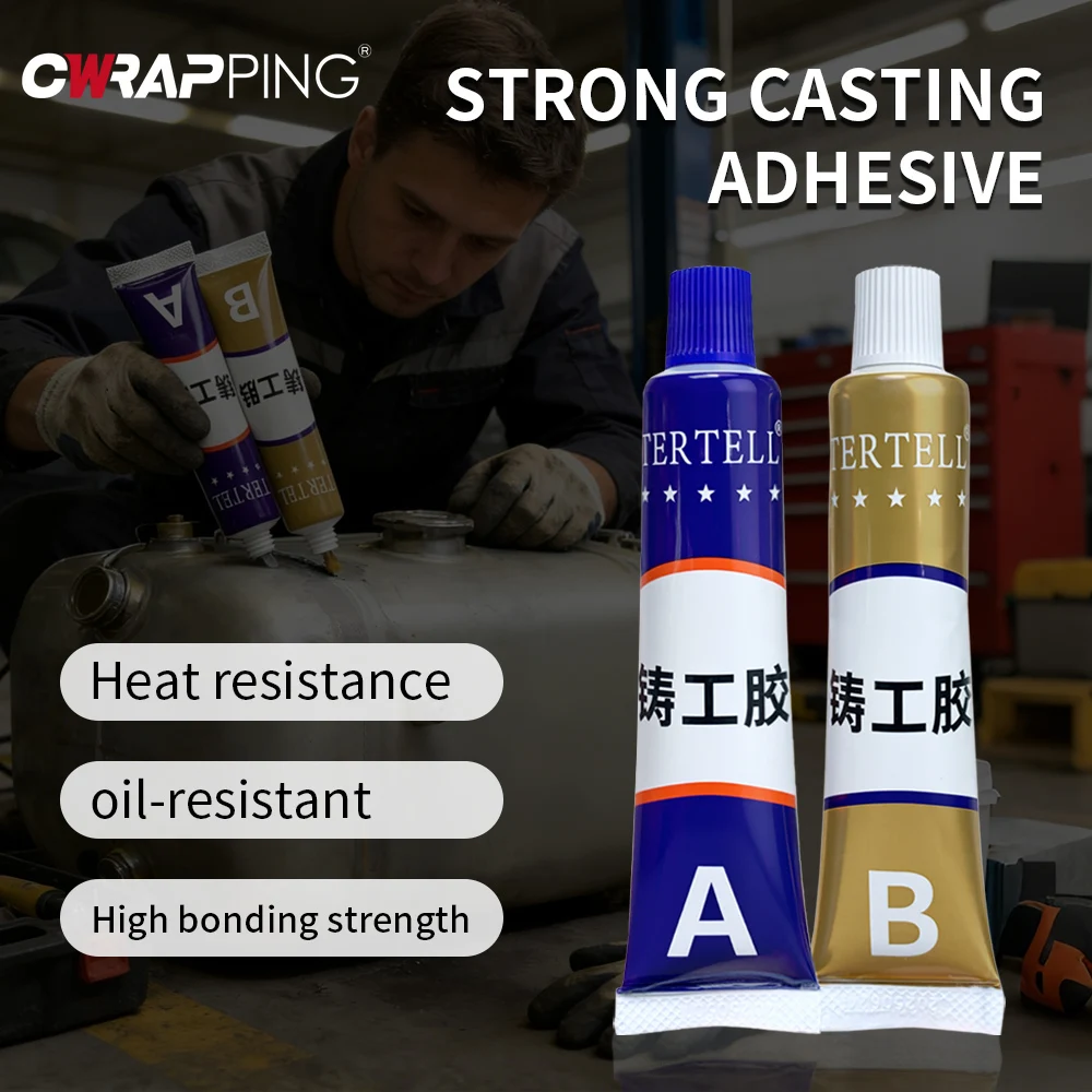 Cold Welding Glue Car Motorcycle Metal Repair Glues Heat-resistant AB Sealant High-strength Plastic Repair Casting Adhesive