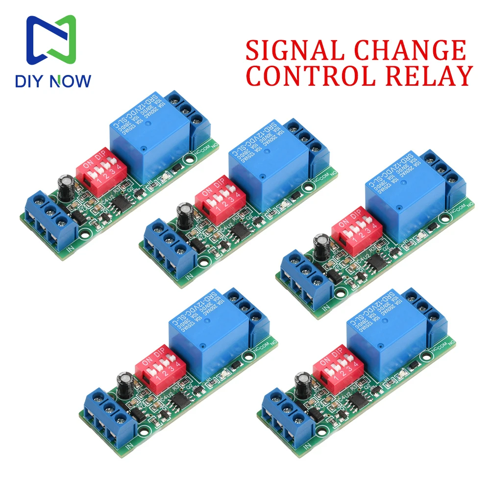 1/5Pcs Relay Module Dc12V Signal Change Control Relay Module 10A Control Switch Module