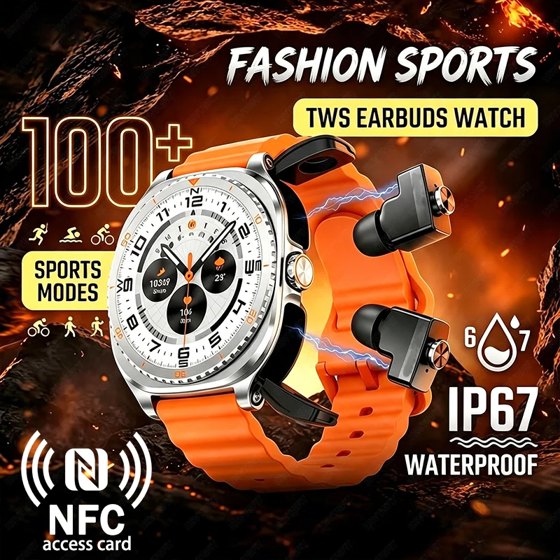Smartwatch Noise Watches - New 2-in-1 TWS earphones smartwatch men's