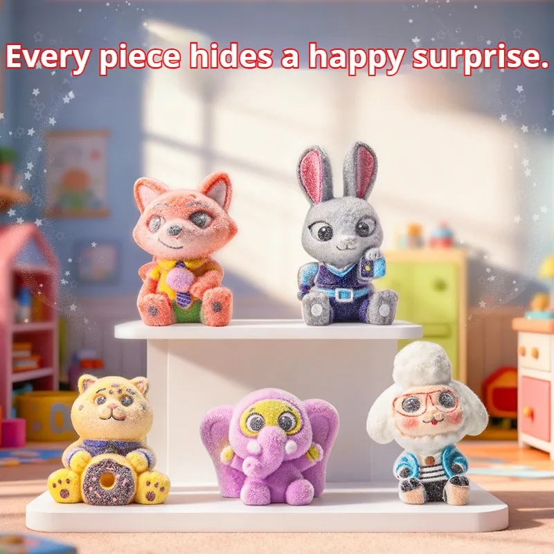 Zootopia Disney Blind Box Hars Plant Fluweel Schattige Dieren Knuffel Handpop