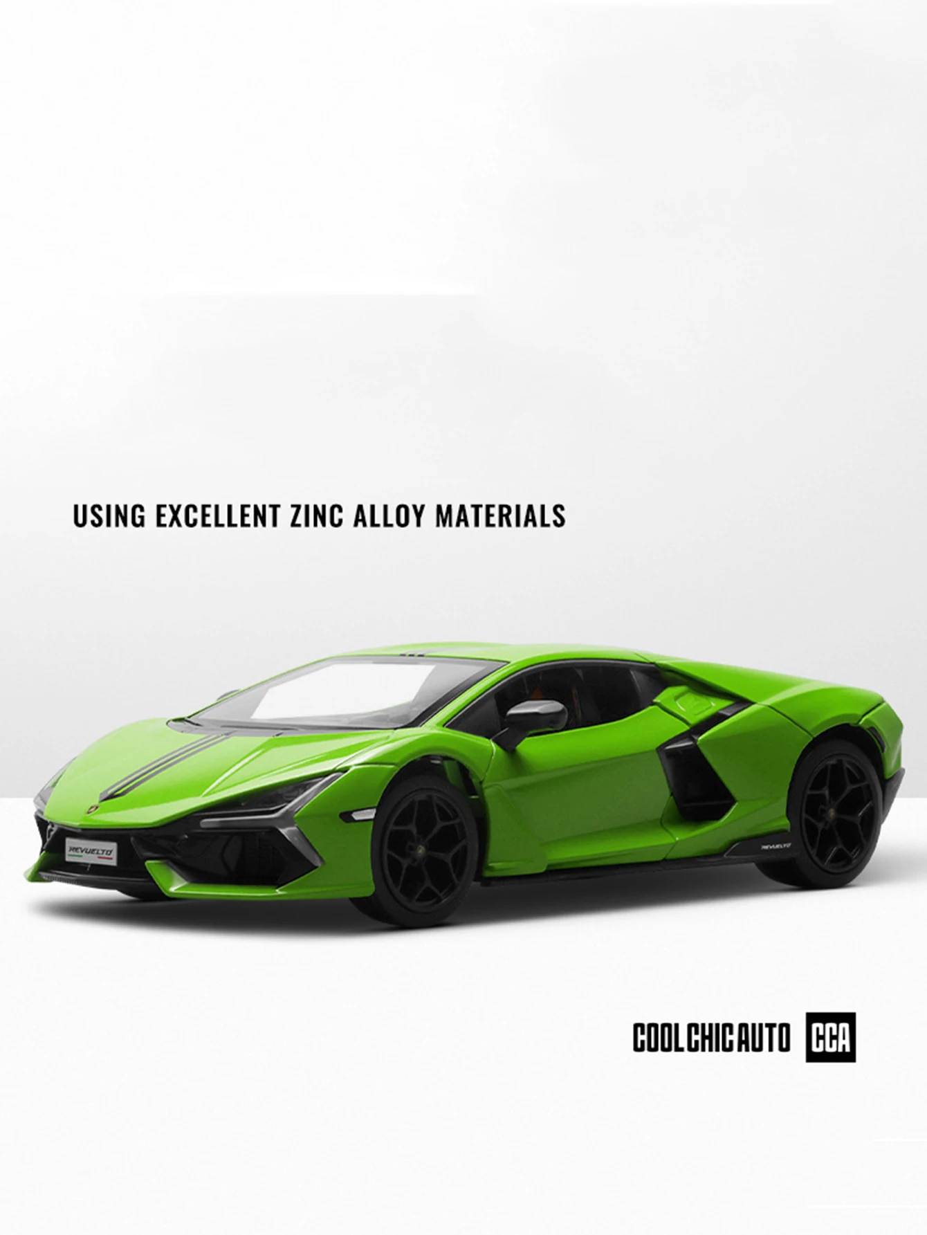 CCA 1:24 시뮬레이션 아연 합금 람보르기니 레불토 모델카, 정적 장식품, 금속 수집용 선물 자동차