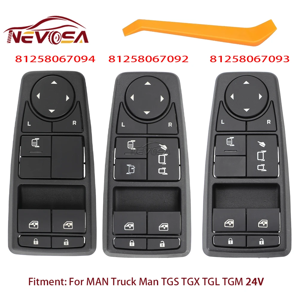 81258067109 81258067092 For MAN TGL TGM TGS TGX 81258067107 Truck Electric Power Window Control Switch Button 81258067095