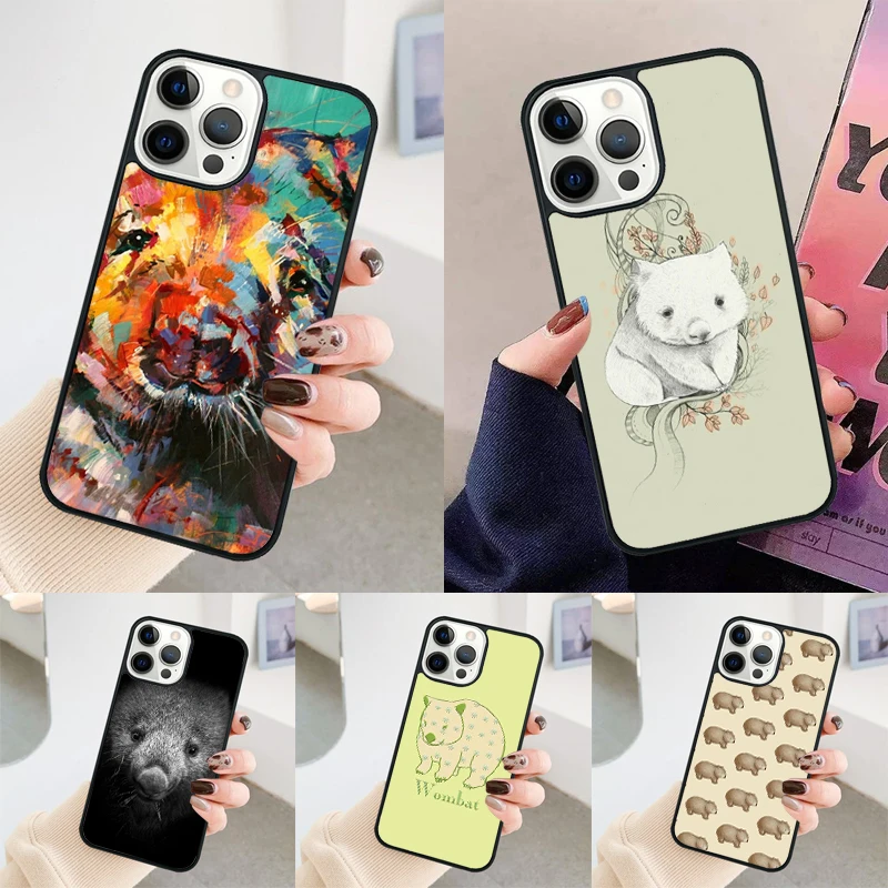 

Cute Baby Wombat phone case Cover For iPhone 17 Air 14 15 16 16e Pro Max coque For apple 11 12 13 Pro Max Plus