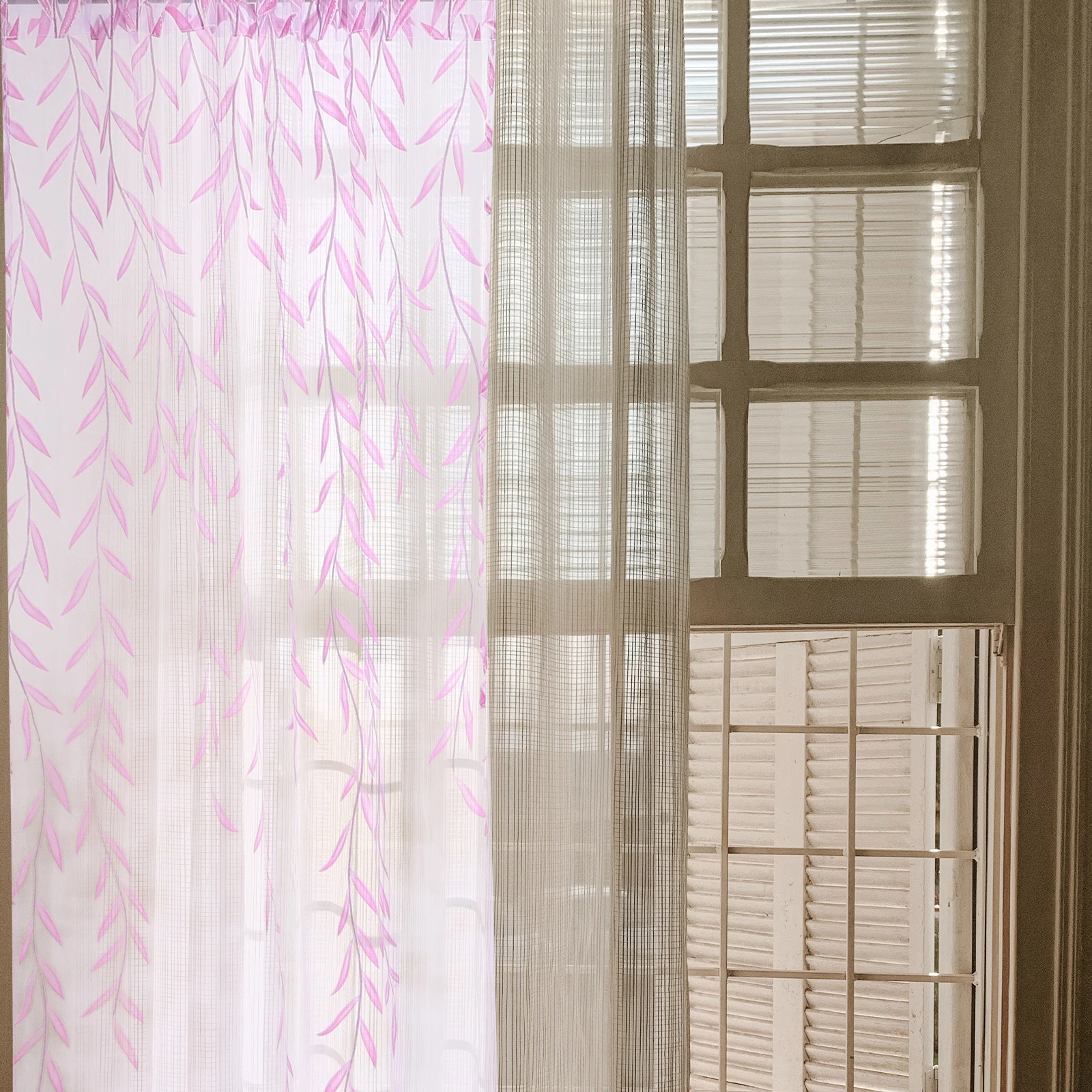 

Transparent Curtains Voile Sheer Lilac Bedroom Window Tulle Decor Premium Material Home Furnishings Hall Kitchen Living Room