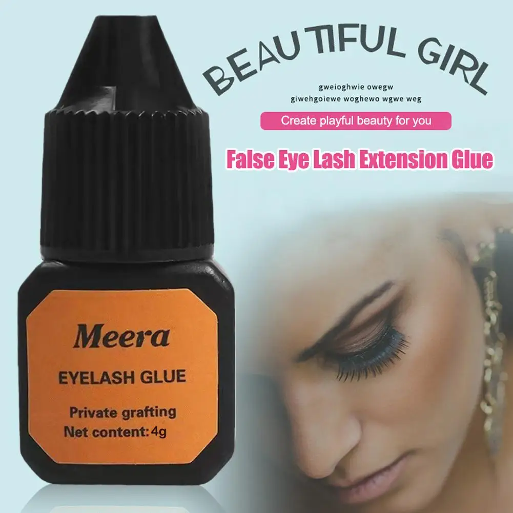 Pegamento de extensión de pestañas injertadas, resistente al agua, larga duración, secado rápido, No irritante, negro, herramientas de maquillaje, 5ml