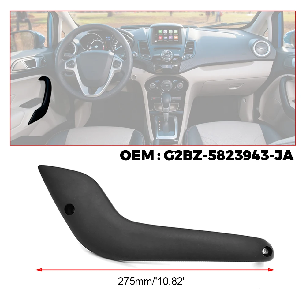 Se adapta a Ford Fiesta 2011-2020, manija de tracción de puerta interior del conductor de ventanilla eléctrica ABS, lado del conductor