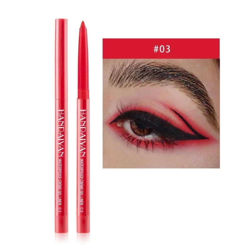 1Pc Glitter Shine Eyeliner Gel Potlood Sexy Kleurrijke Langdurige Glinstering Make-Up Matte Gekleurde Eyeliner Crème Pen Cosmetische Tool