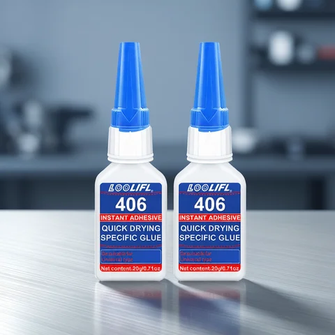 LOOLIFL New 406 Super Instant Glue Cyanoacrylate Super Glue 10 Second Quick Drying Adhesive For Ceramics Wood Quick Fix Tools