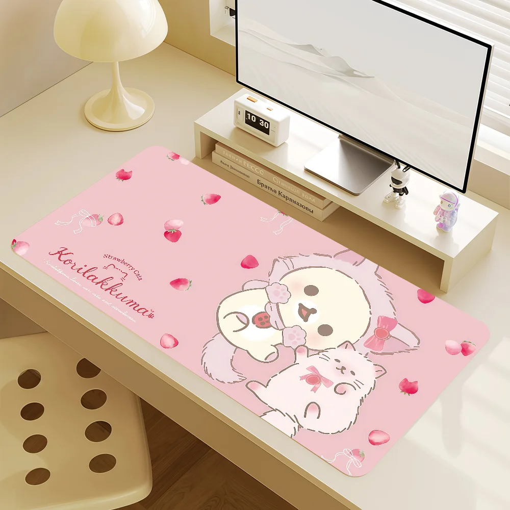 Kawaii Mouse Pad Non-slip Lockedge Office Student Gaming Thickened Cute Large R-Rilakkuma Writing Cushion MousePad