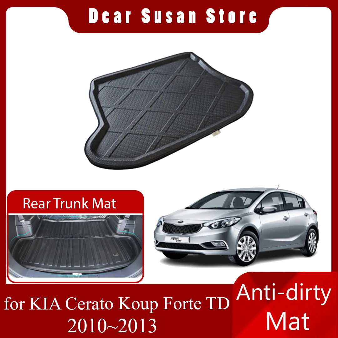 

Car Rear Trunk Mat for KIA Cerato Koup Forte TD 2010~2013 2012 Rug Waterproof Floor Pad Space Boot Carg Cover Liner Accessories