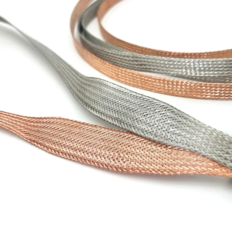 

5M/2M copper braided sleeve tape metal mesh ID 2mm~28mm conduit wire and cable shielding mesh conductive tape protective hose