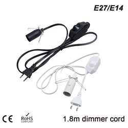 E14 E27 1.8M Lamp Base Holder Power Cord Cable Electric Power Dimmer Switch Cord For Himalayan Salt Lamp EU Plug